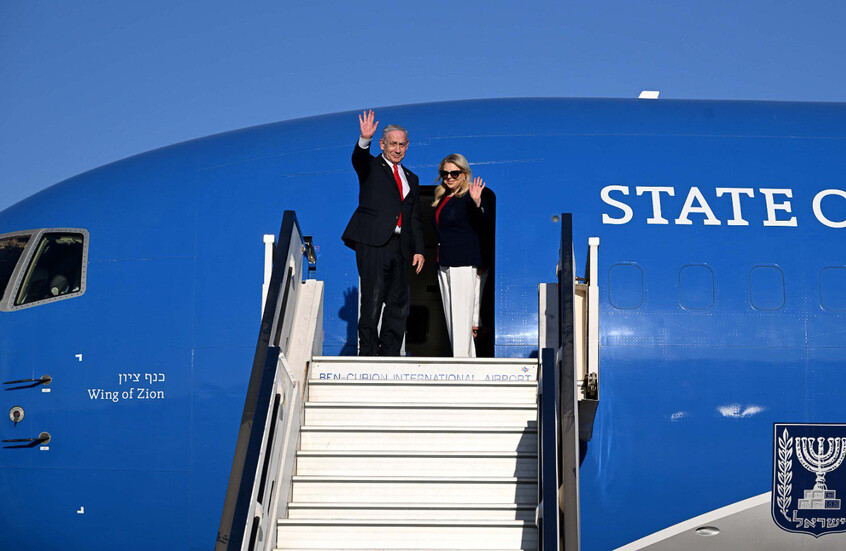 طائرة رئيس الوزراء الإسرائيلي بنيامين نتنياهو