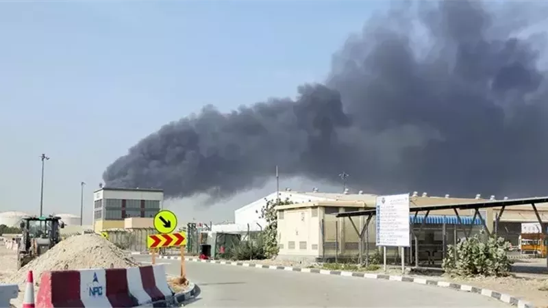 حريق مجمع الرويس